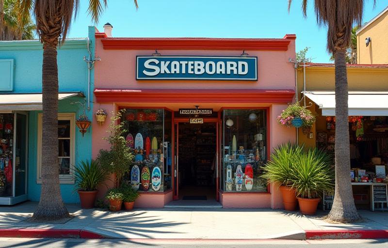 Image showing the area around the Santa Monica skate shop location